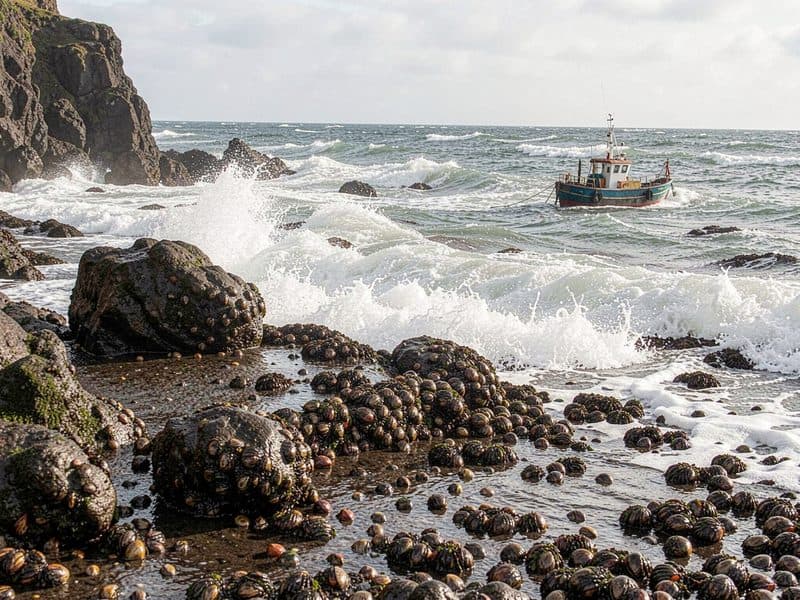 Ruta marinera del percebe en barco desde Corme con Surca